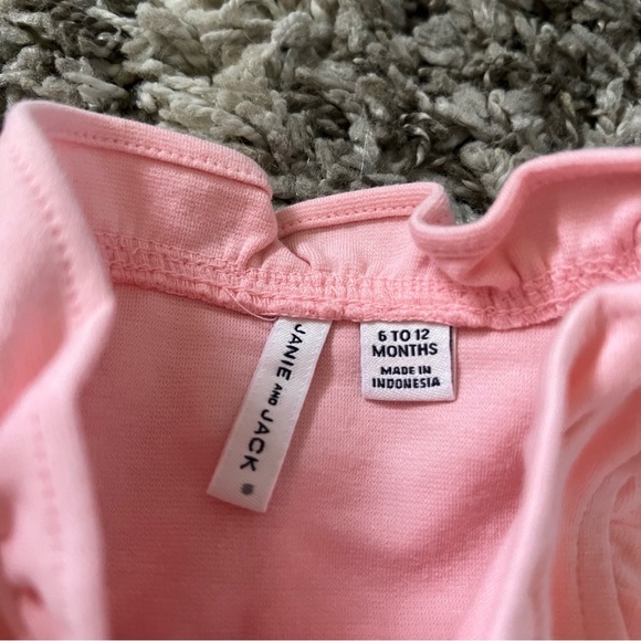 Janie and Jack Pink Pearl Shift Dress Diaper Set 6-12 Months - Picture 7 of 9